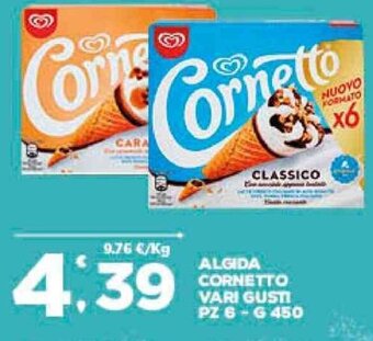 Deco Supermercati ALGIDA CORNETTO VARI GUSTI PZ 6 - G 450 offerta