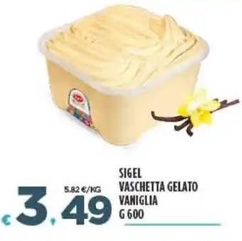 SIGEL VASCHETTA GELATO VANIGLIA G 600