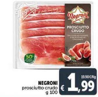 Deco Supermercati NEGRONI prosciutto crudo g 100 offerta