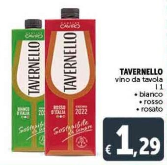 Deco Supermercati TAVERNELLO vino da tavola l 1 offerta