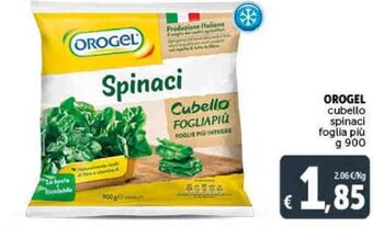 Deco Supermercati OROGEL cubello spinaci foglia più g 900 offerta