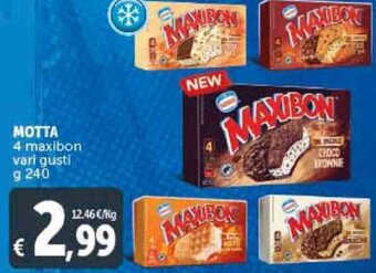 Deco Supermercati MOTTA 4 maxibon vari gusti g 240 offerta