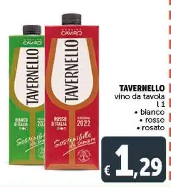 Deco Supermercati TAVERNELLO vino da tavola 1 l offerta