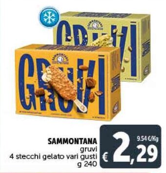Deco Supermercati SAMMONTANA gruvi 4 stecchi gelato vari gusti g 240 offerta