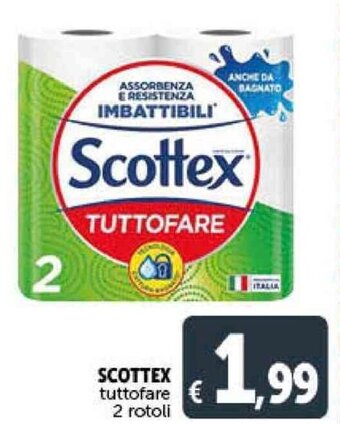 Deco Supermercati SCOTTEX tuttofare 2 rotoli offerta