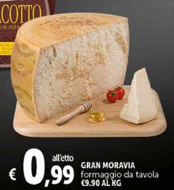 Deco Supermercati GRAN MORAVIA formaggio da tavola offerta