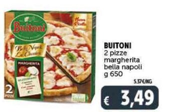 Deco Supermercati BUITONI 2 pizze margherita bella napoli g 650 offerta