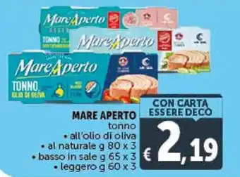 Deco Supermercati MARE APERTO tonno g 80 x 3 offerta