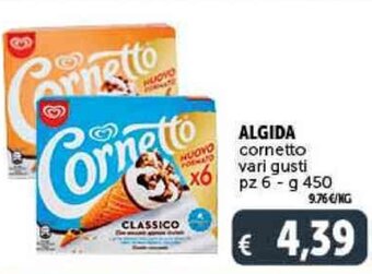 Deco Supermercati ALGIDA cornetto vari gusti pz 6 - g 450 offerta