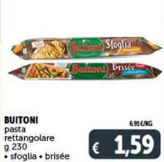 Deco Supermercati BUITONI pasta rettangolare g 230 offerta