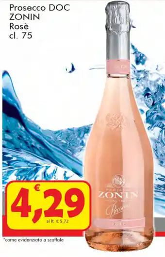 Paghi Poco Zonin Rosè Prosecco DOC 75cl. offerta