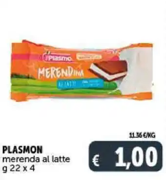 Deco Supermercati PLASMON merenda al latte g 22 x 4 offerta