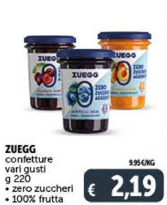 Deco Supermercati ZUEGG confetture vari gusti g 220 offerta