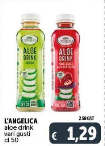 Deco Supermercati L'ANGELICA aloe drink vari gusti cl 50 offerta