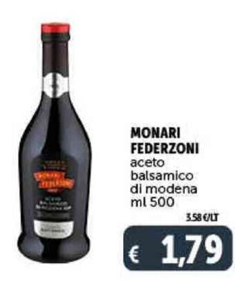 Deco Supermercati MONARI FEDERZONI aceto balsamico di modena ml 500 offerta