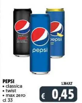Deco Supermercati PEPSI cl 33 offerta