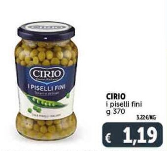 Deco Supermercati CIRIO i piselli fini g 370 offerta