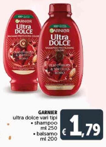 Deco Supermercati GARNIER ultra dolce vari tipi shampoo ml 250 offerta