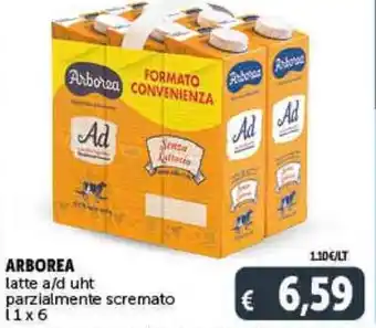 Deco Supermercati ARBOREA latte a/d uht parzialmente scremato l1x6 offerta