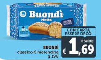 Deco Supermercati BUONDÌ classico 6 merendine g 198 offerta