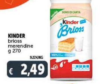 Deco Supermercati KINDER brioss merendine g 270 offerta