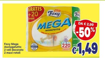 A&O Foxy Mega Asciugatutto 2 Veli Decorato 2 Maxi Rotoli offerta