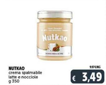 Deco Supermercati NUTKAO crema spalmabile latte e nocciole g 350 offerta