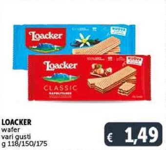 Deco Supermercati LOACKER wafer vari gusti g 118/150/175 offerta