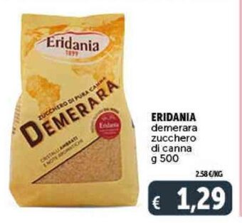 Deco Supermercati ERIDANIA demerara zucchero di canna g 500 offerta