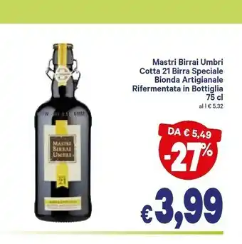 A&O Mastri birrai umbri Cotta 21 Birra Speciale Bionda Artigianale offerta