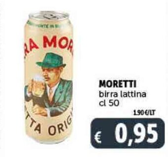 Deco Supermercati MORETTI birra lattina cl 50 offerta
