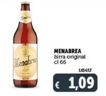 Deco Supermercati MENABREA birra original cl 66 offerta