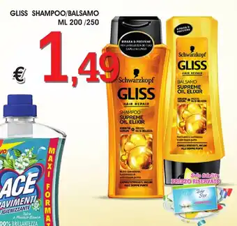 GLISS SHAMPOO/BALSAMO ML 200/250