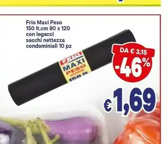 A&O Frio Maxi Peso Con Legacci Sacchi Nettezza Condominiali offerta