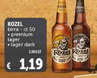 Deco Supermercati KOZEL birra - cl 50 offerta