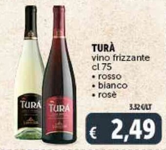 Deco Supermercati TURÀ vino frizzante cl 75 offerta