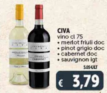 Deco Supermercati CIVA vino cl 75 offerta