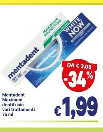A&O Mentadent Dentifricio offerta