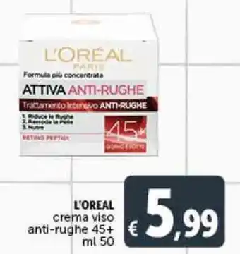 Deco Supermercati L'OREAL crema viso ml 50 offerta