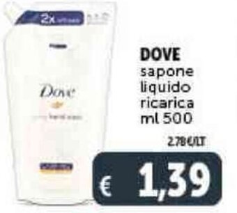 Deco Supermercati DOVE sapone liquido ricarica ml 500 offerta