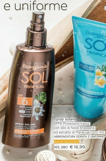Bottega Verde Tropical Crema solare offerta