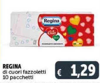 Deco Supermercati REGINA di cuori fazzoletti 10 pacchetti offerta