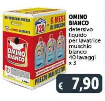 Deco Supermercati OMINO BIANCO liquido per lavatrice muschio bianco 40 lavaggi 40 lavaggi x 3 offerta