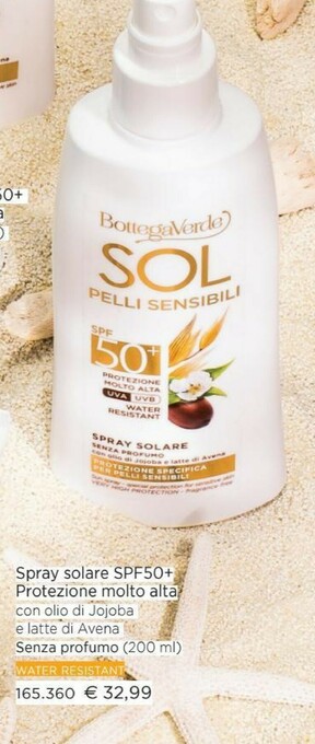Bottega Verde Crema solare offerta