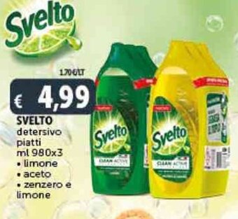 Deco Supermercati SVELTO detersivo piatti ml 980x3 offerta