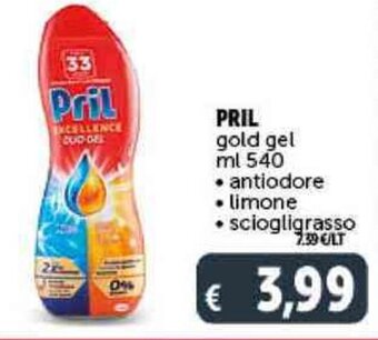 Deco Supermercati PRIL gold gel ml 540 offerta