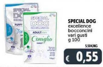 Deco Supermercati SPECIAL DOG excellence bocconcini vari gusti g 100 offerta