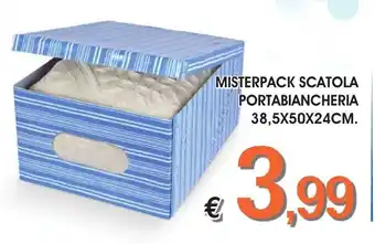 MISTERPACK SCATOLA PORTABIANCHERIA 38,5X50X24CM.