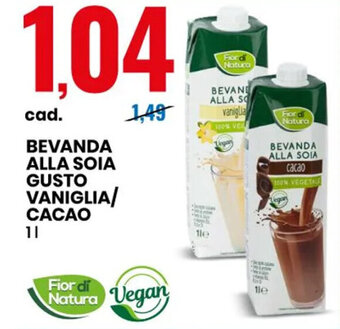 Eurospin BEVANDA ALLA SOIA GUSTO VANIGLIA/ CACAO 1l offerta