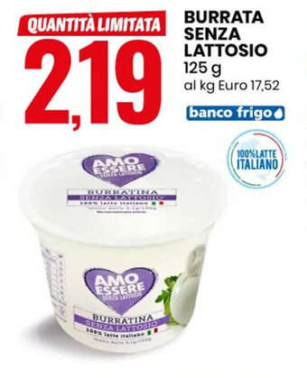 Eurospin BURRATA SENZA LATTOSIO 125 g offerta